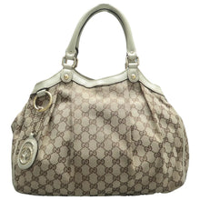 Load image into Gallery viewer, Gucci Fabric Tote Bag Khaki
