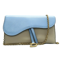 Load image into Gallery viewer, Christian Dior W/P Leather Shoulder Bag Bicolor
