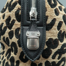 Load image into Gallery viewer, Louis Vuitton Speedy Leopard Velvet Tote Bag Khaki
