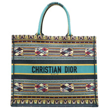 Load image into Gallery viewer, Christian Dior Dior Book Cloth Tote Bag Blue
