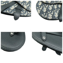 Load image into Gallery viewer, Christian DIOR Saddle Dior Oblique Fabric Crossbody bag Navy
