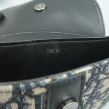 Load image into Gallery viewer, Christian DIOR Saddle Dior Oblique Fabric Crossbody bag Navy
