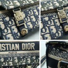 Load image into Gallery viewer, Christian Dior Diorcamp Fabric Shoulder Bag Navy
