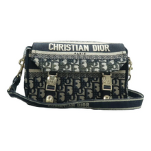 Load image into Gallery viewer, Christian Dior Diorcamp Fabric Shoulder Bag Navy
