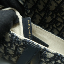 Load image into Gallery viewer, Christian Dior Saddle Fabric Satchel Bag Navy
