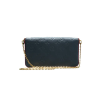 Load image into Gallery viewer, Louis Vuitton Pochette Felicie Monogram W/P Leather Shoulder Bag Navy
