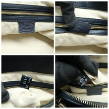 Load image into Gallery viewer, GUCCI Leather Satchel Bag Navy
