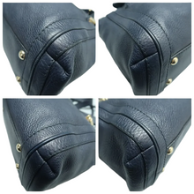 Load image into Gallery viewer, GUCCI Leather Satchel Bag Navy
