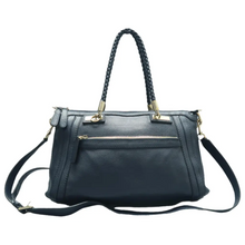 Load image into Gallery viewer, GUCCI Leather Satchel Bag Navy
