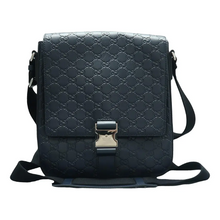 Load image into Gallery viewer, GUCCI Leather Shoulder Bag Navy
