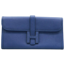 Load image into Gallery viewer, Hermes Jige Elan 29 Calfskin Leather Clutch Wallet Blue
