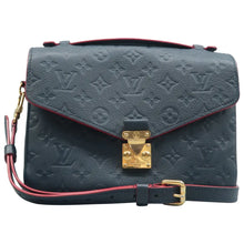 Load image into Gallery viewer, LOUIS VUITTON Metis Pochette Empreinte Leather Crossbody Bag Navy Blue
