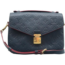 Load image into Gallery viewer, LOUIS VUITTON Metis Monogram Leather Satchel Bag Navy
