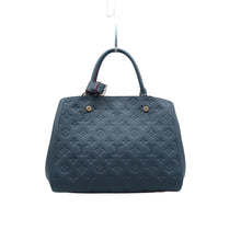 Load image into Gallery viewer, LOUIS VUITTON Montaigne Monogram Leather Satchel Bag Navy
