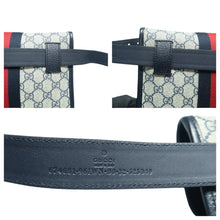 Load image into Gallery viewer, Gucci Web Small Ophidia GG Supreme Monogram Belt Bag Navy
