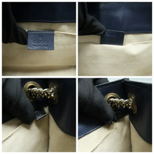 Load image into Gallery viewer, GUCCI Emily Patent Leather Shoulder Bag Navy
