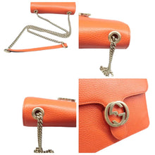 Load image into Gallery viewer, GUCCI Interlocking GG Leather Shoulder Bag Orange
