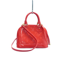 Load image into Gallery viewer, LOUIS VUITTON Alma BB Monogram Patent Leather Satchel Bag Orange
