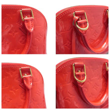 Load image into Gallery viewer, LOUIS VUITTON Alma BB Monogram Patent Leather Satchel Bag Orange
