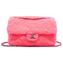 Load image into Gallery viewer, CHANEL Classic Flap Jumbo Shearling Fur Shoulder Bag Pink
