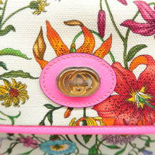 Load image into Gallery viewer, Gucci Flora Floral Canvas Shoulder Bag White
