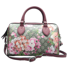 Load image into Gallery viewer, Gucci Boston Blooms Canvas Satchel Bag Bicolor
