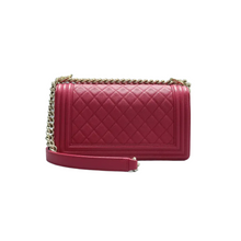 Load image into Gallery viewer, CHANEL Boy Leather Shoulder Bag Pink
