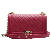 Load image into Gallery viewer, CHANEL Boy Leather Shoulder Bag Pink
