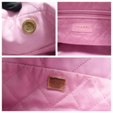 Load image into Gallery viewer, CHANEL 22 Bag Leather Shoulder Bag Pink
