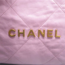 Load image into Gallery viewer, CHANEL 22 Bag Leather Shoulder Bag Pink
