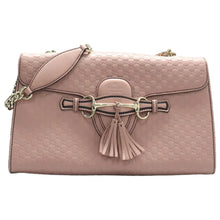 Load image into Gallery viewer, Gucci Emily GG Leather Shoulder Bag Pink
