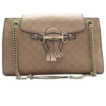 Load image into Gallery viewer, GUCCI Emily GG Leather Shoulder Bag Pink
