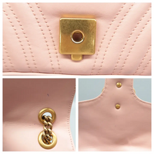 Load image into Gallery viewer, Gucci GG Marmont Flap Leather Shoulder Bag Pink
