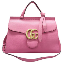 Load image into Gallery viewer, GUCCI GG Marmont Leather Satchel Bag Pink
