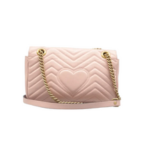 Load image into Gallery viewer, Gucci GG Marmont Flap Leather Shoulder Bag Pink
