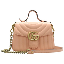 Load image into Gallery viewer, GUCCI GG Marmont Leather Satchel Bag Pink
