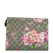 Load image into Gallery viewer, Gucci Blooms Large Cosmetic Case GG Supreme Monogram Clutch Pink
