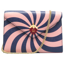 Load image into Gallery viewer, GUCCI Strawberry Swirl Print Leather Shoulder Bag Pink/Purple
