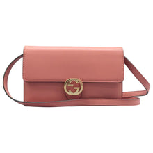 Load image into Gallery viewer, Gucci Interlocking G Dollar Calfskin Leather Shoulder Bag Pink
