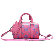 Load image into Gallery viewer, Gucci GG Tennis Calfskin Embossed Mini Duffle Bag Pink
