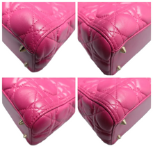 Load image into Gallery viewer, Christian Dior Lady Dior Leather Satchel Bag Pink
