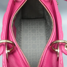 Load image into Gallery viewer, Christian Dior Lady Dior Leather Satchel Bag Pink
