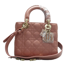 Load image into Gallery viewer, Christian Dior Lady Dior Leather Satchel Bag Pink
