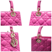 Load image into Gallery viewer, Christian DIOR Lady Dior Leather Satchel Bag Pink
