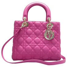 Load image into Gallery viewer, Christian DIOR Lady Dior Leather Satchel Bag Pink

