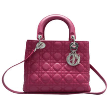 Load image into Gallery viewer, Christian Dior Lady Dior Leather Satchel Bag Pink
