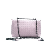 Load image into Gallery viewer, Bottega Veneta Baby Olimpia Nappa Intrecciato Meadow Flower Embroidered Shoulder Bag Pink
