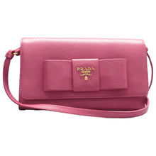 Load image into Gallery viewer, PRADA Bow Saffiano Fiocco Flap Wallet Pink
