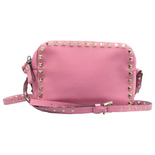 Load image into Gallery viewer, Valentino  Garavani Rockstud Leather Shoulder Bag Pink
