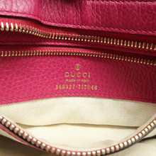 Load image into Gallery viewer, GUCCI Swing Leather Satchel Bag Fuchsia
